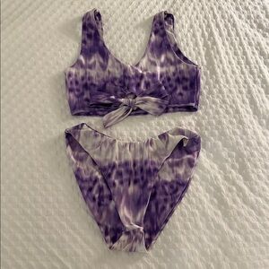 Pretty Little Thing Purple Tie-Dye Bikini Set